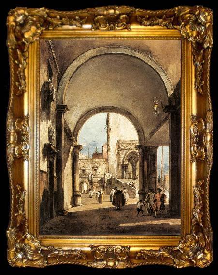 framed  GUARDI, Francesco An Architectural Caprice, ta009-2